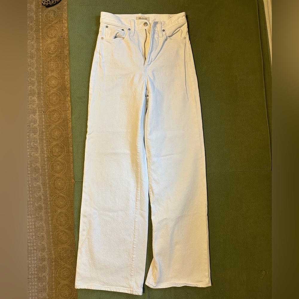 Madewell super wide leg sz 26 white